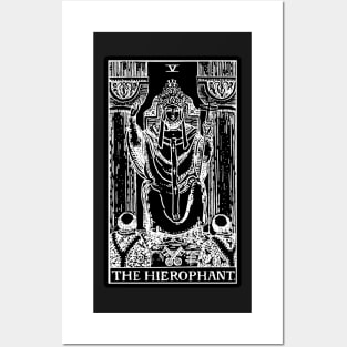 V. The Hierophant Tarot Card | Obsidian and Pearl Posters and Art